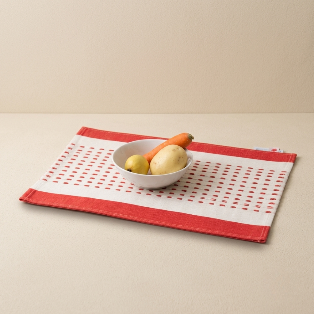 Mantel Individual Set 4 ROJO